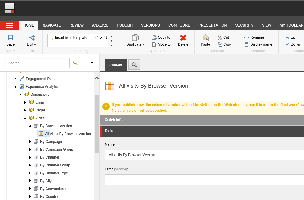 Browser information in xDB